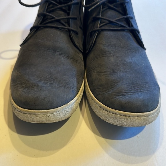 Cole Haan Grand OS mid classic shoe sneakers suede navy blue lace ups men’s - Picture 6 of 12